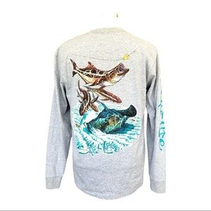 White Salt Life Long Sleeve Printed Tee